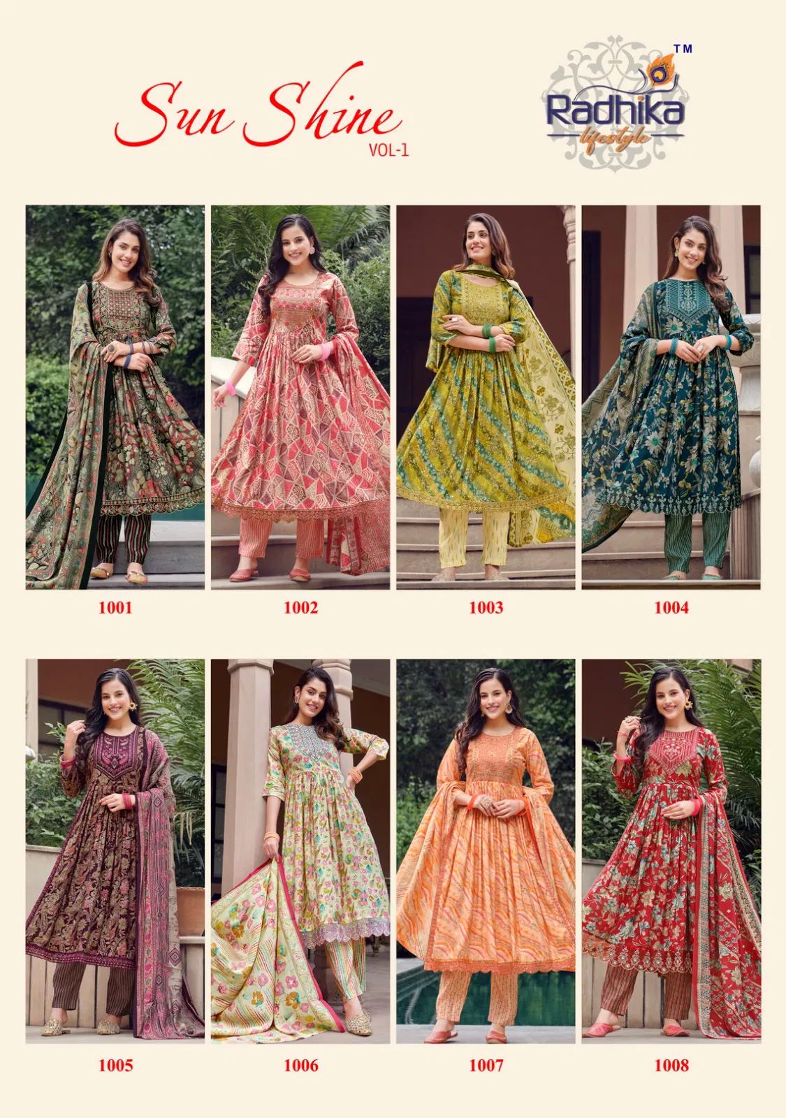 Radhika Sunshine Vol 1 Embroidery Readymade Catalog
